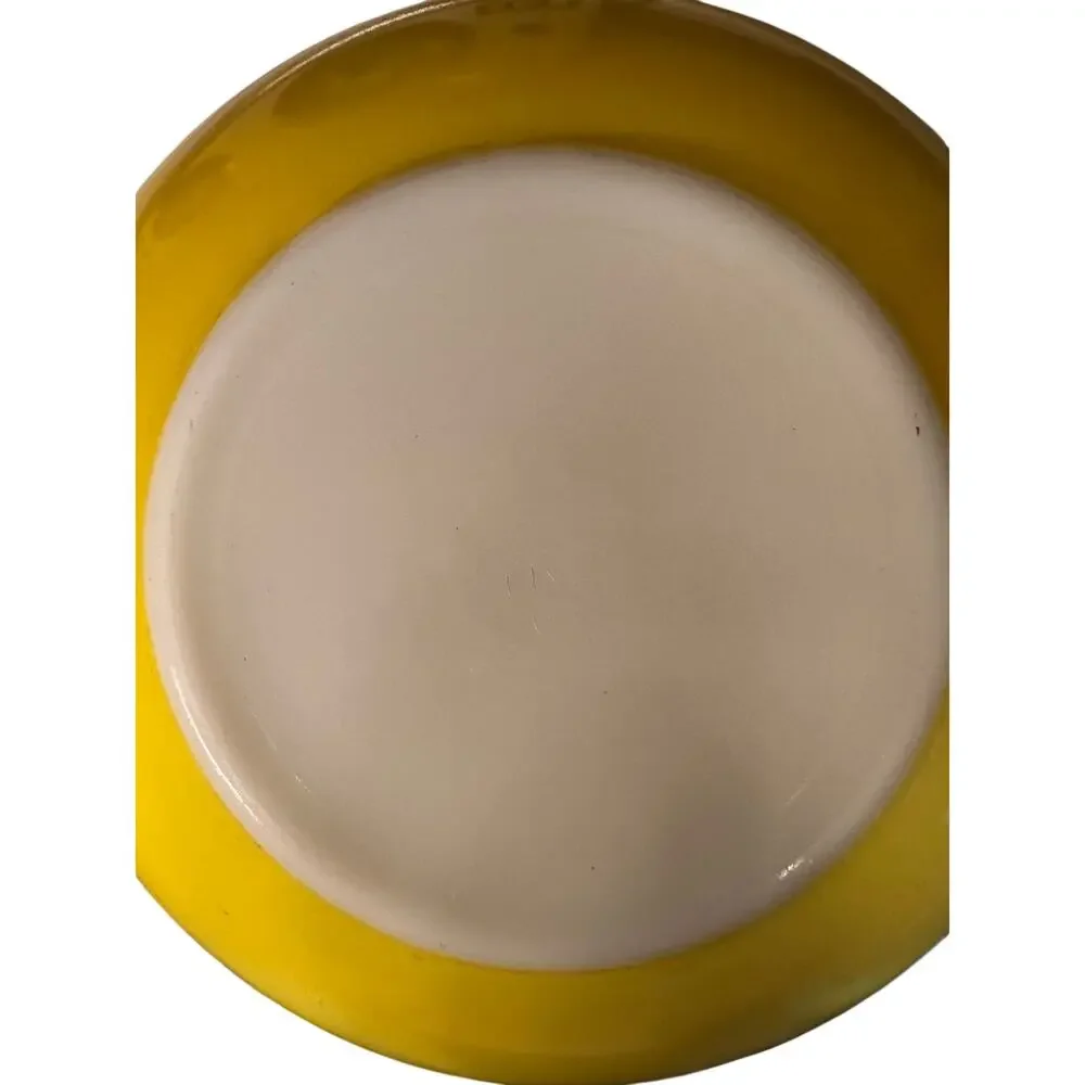 Vintage Pyrex Yellow Mixing Bowl 4 Qt 404 Primary Color Milk Glass 10.5